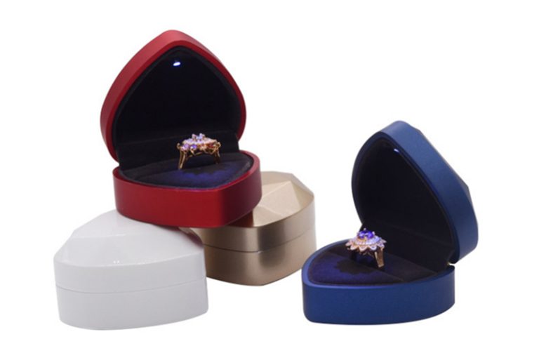 Heart Shaped Ring Box with LED Light