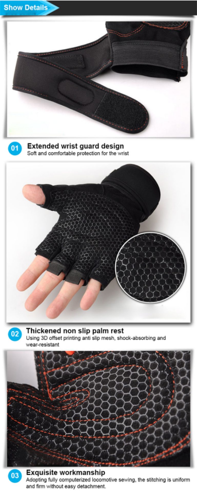 Half Finger Gym Gloves