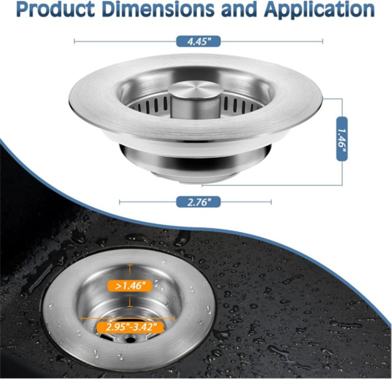 3 in 1 Kitchen Sink Drain Strainer