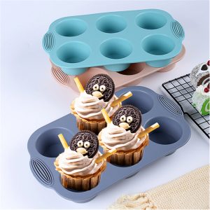 Silicone 6 Cups Nonstick Muffin Pan