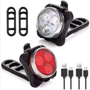 Super Bright USB Rechargeable Bicycle Light Set