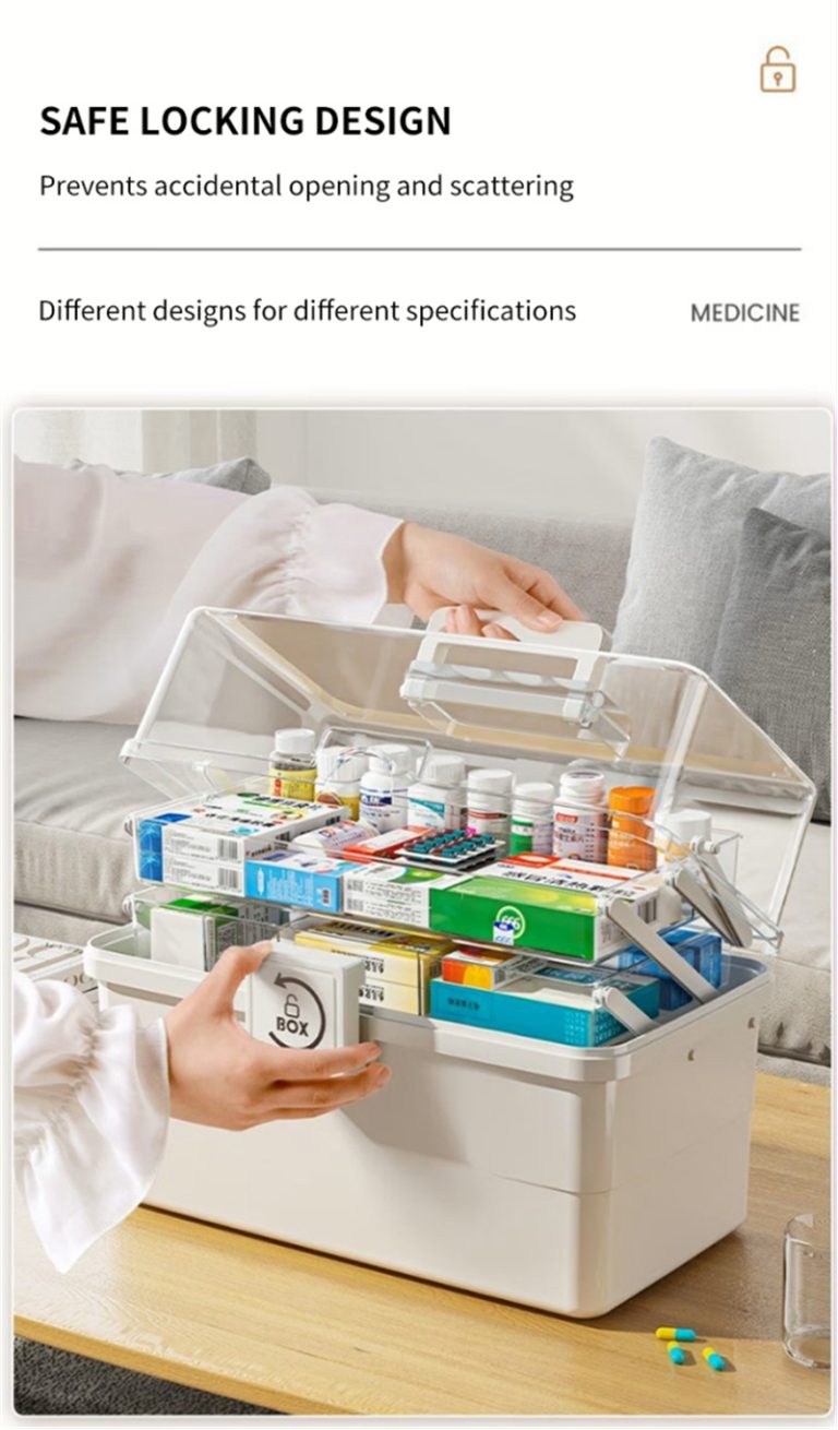 Multipurpose Plastic Container - Childproof Medicine Box