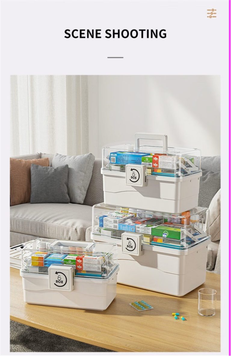 Multipurpose Plastic Container - Childproof Medicine Box