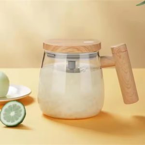 Portable Electric Stirring Mug (Borosilicate Glass)