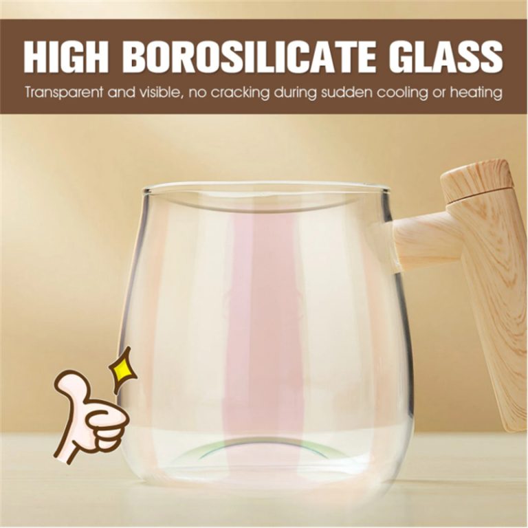 Portable Electric Stirring Mug (Borosilicate Glass)