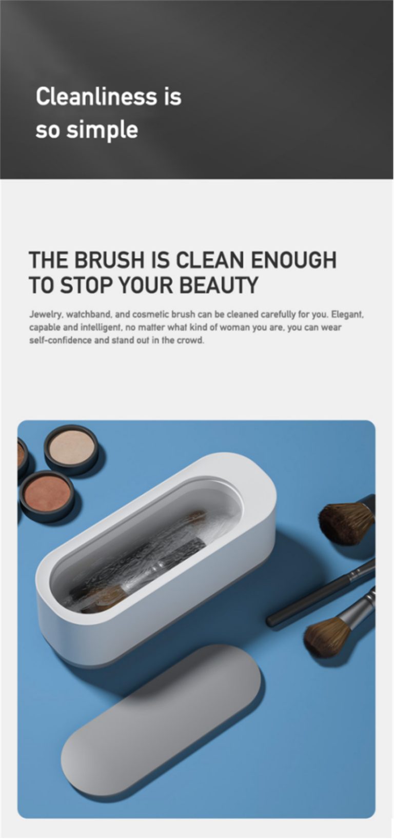 High-Frequency Ultrasonic Jewelry & Watch Cleaner