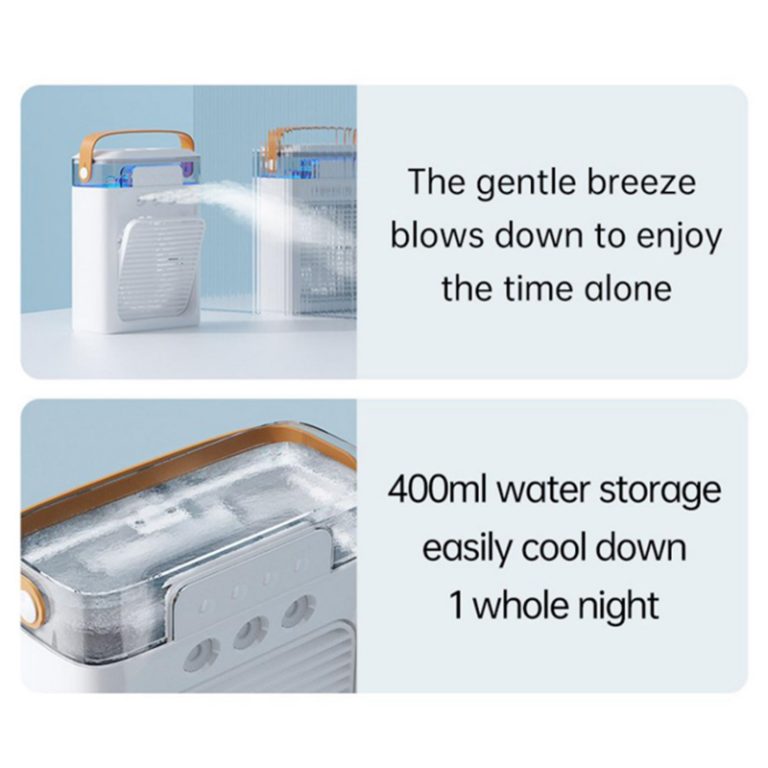 Portable Misting Fan - 400ml USB Rechargeable Air Cooler