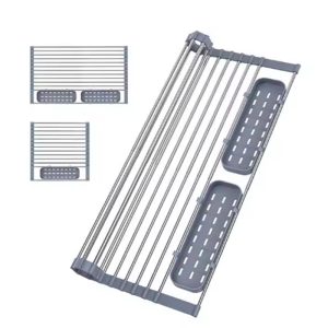 Foldable Stainless Steel Over-the-Sink Dish Drying Rack