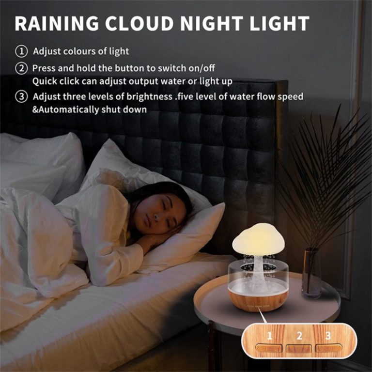 Rain Cloud Ultrasonic Humidifier with 7-Color LED