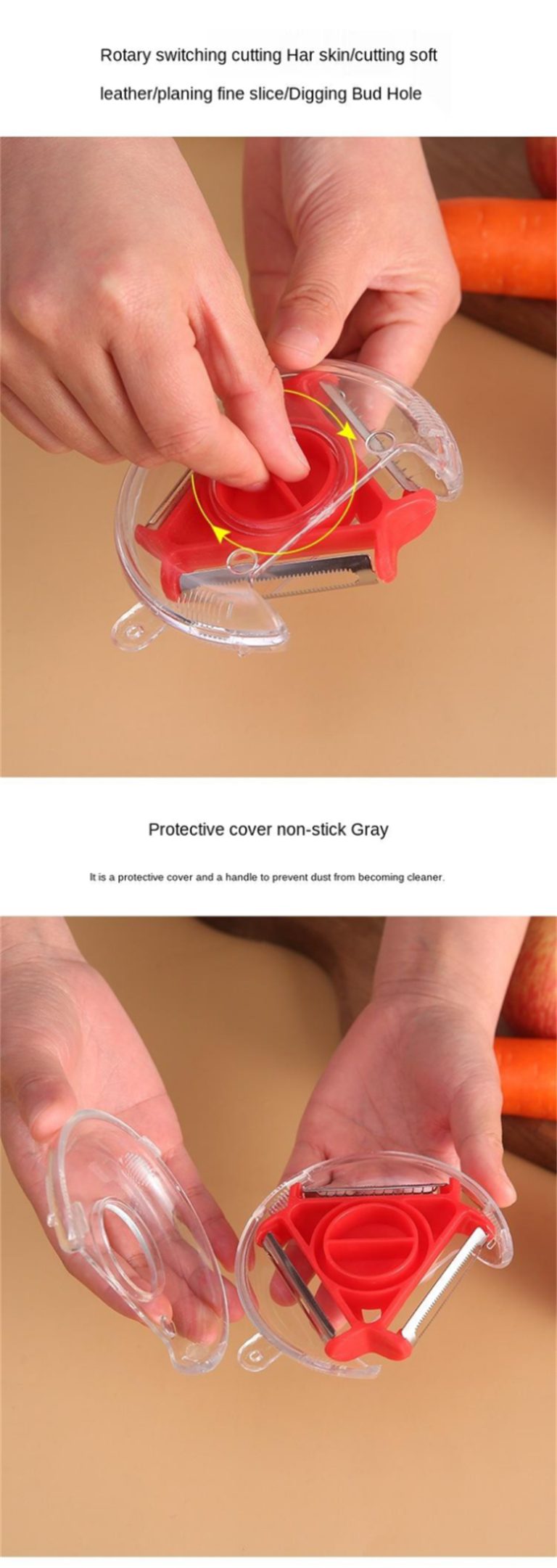 3-in-1 Multi-Purpose Stainless Steel Slicer/Grater/Peeler