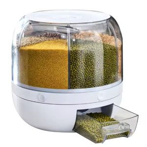 6-Grid Rotating Rice Dispenser