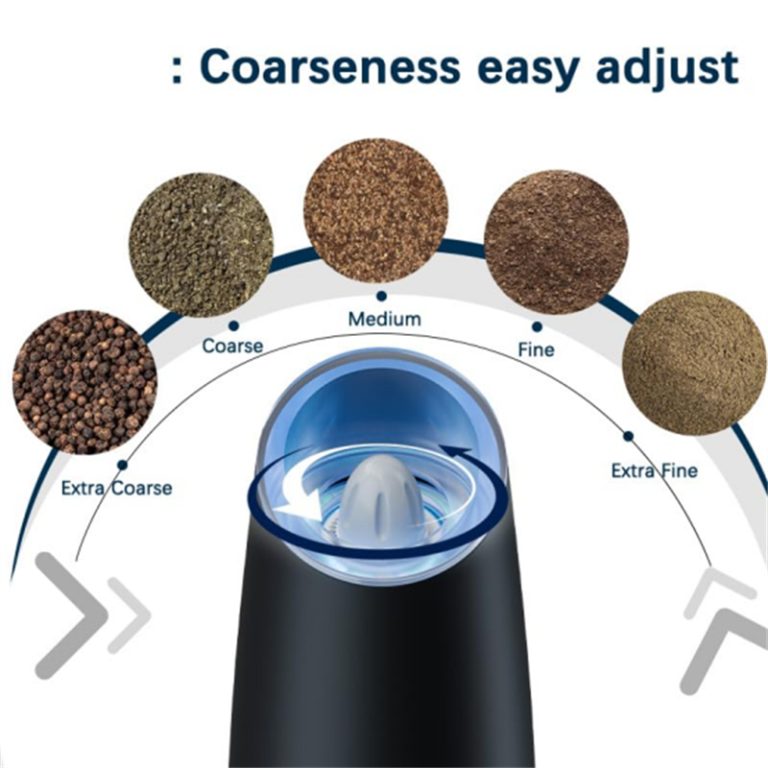 LED Gravity Salt & Pepper Grinder Set