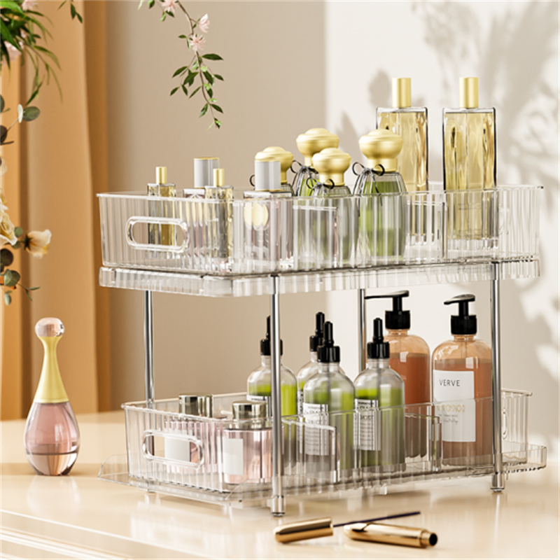 Stainless Steel & Transparent PET Storage Shelf