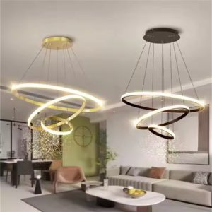 Modern 3-Ring LED Chandelier