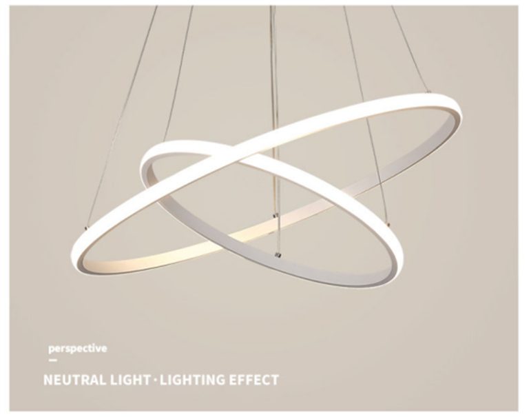 Modern 3-Ring LED Chandelier
