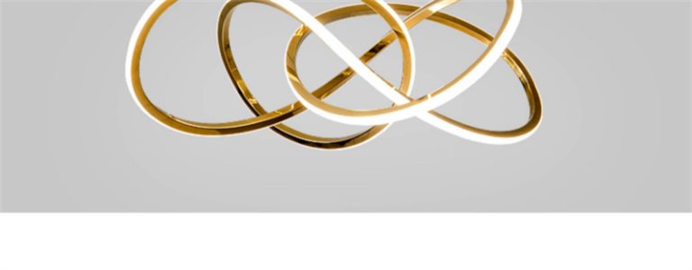 Italian Minimalist Gold Pendant Light – Art Ring Chandelier (Modern LED Fixture for Hotel/Villa | 3-CCT Adjustable | Iron & Gold Accent)