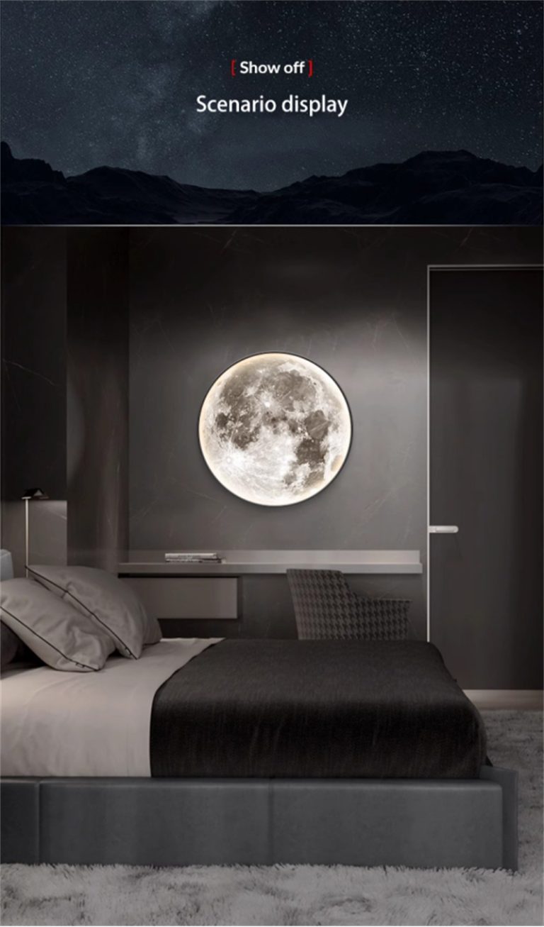 Creative LED Moon Wall Lamp