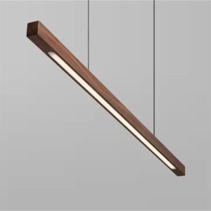 Modern Wooden Linear LED Pendant Light