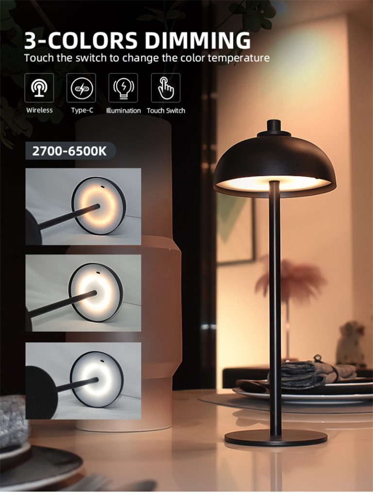 Rechargeable LED Dimmable Cordless Table Lamp