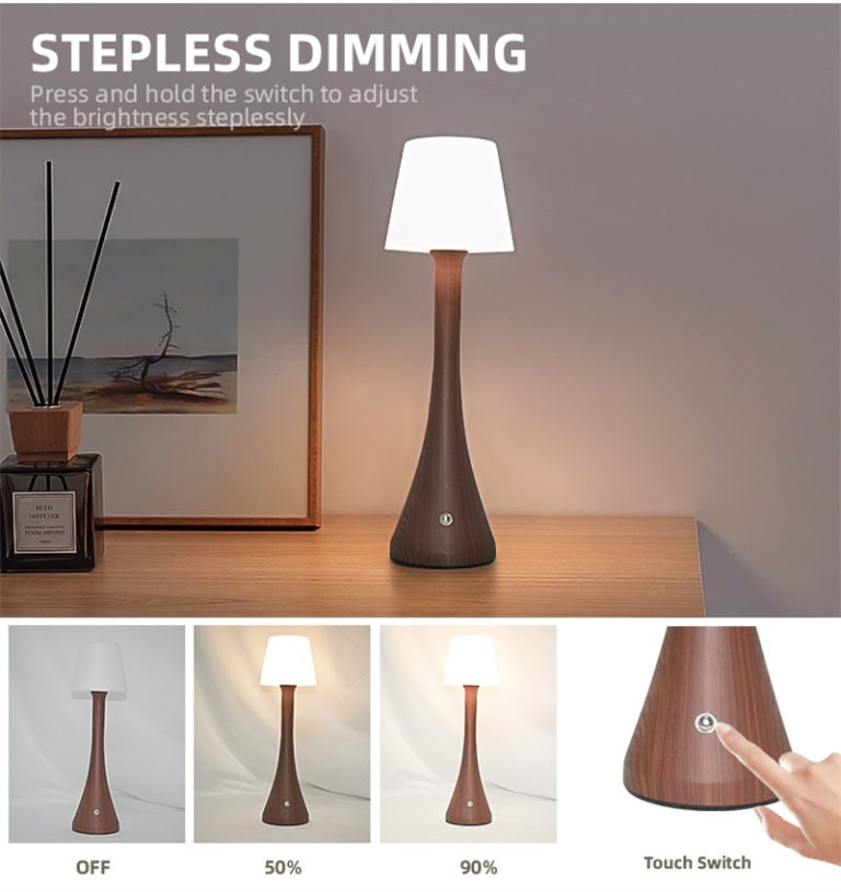 Portable touch-control table lamp for wedding decor