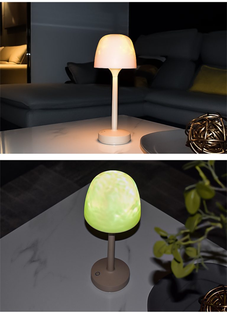 High Foot Water Grain RGB Atmosphere Table Lamp with Ripple Effect