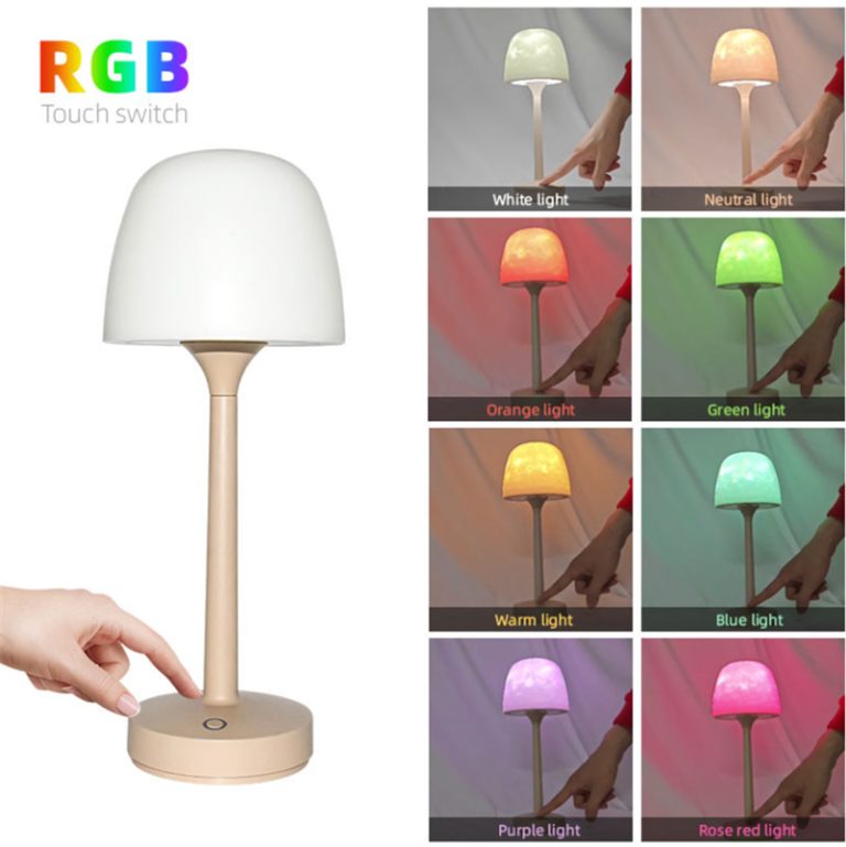 High Foot Water Grain RGB Atmosphere Table Lamp with Ripple Effect
